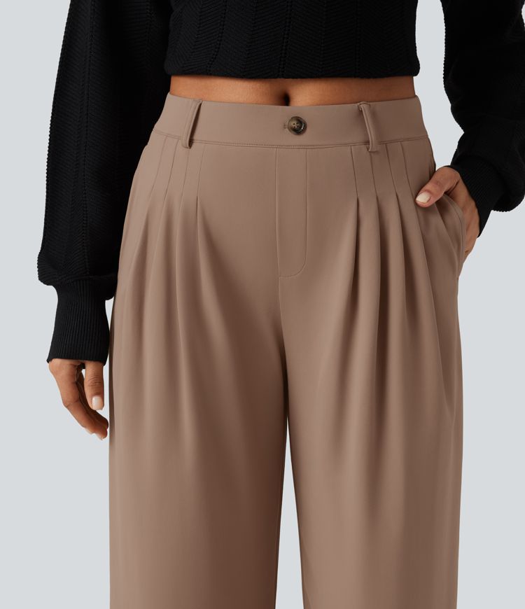 Halara Flex™ DayStretch Wrinkle Recovery Mid Rise Ruched Work Joggers with Pockets