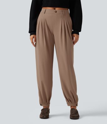Halara Flex™ DayStretch Wrinkle Recovery Mid Rise Ruched Work Joggers with Pockets