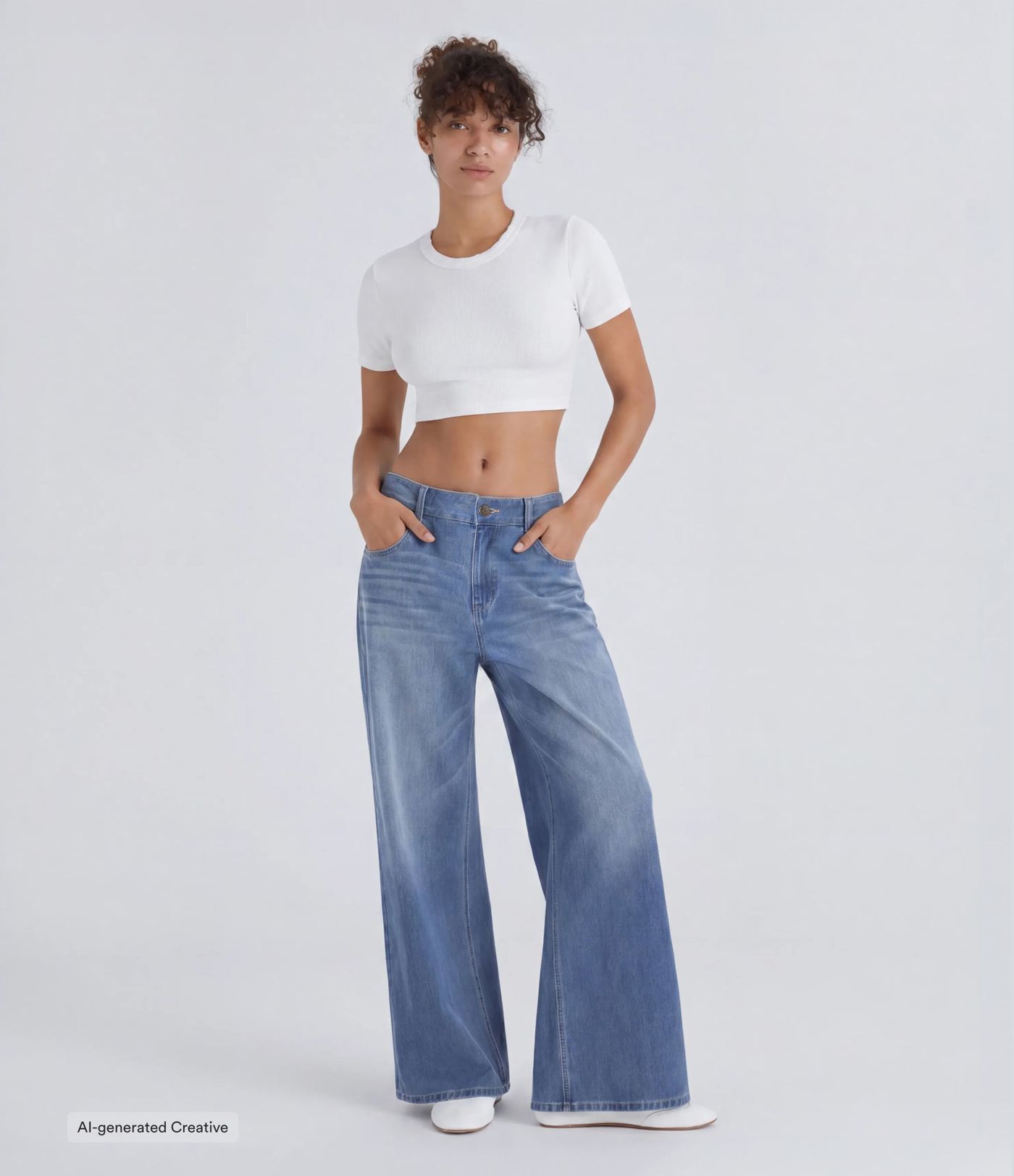 Halara Flex™ Low Rise Zipper Pockets Washed Baggy Wide Leg Casual Jeans Halara Flex™ Low Rise Zipper Pockets Washed Baggy Wide Leg Casual Jeans