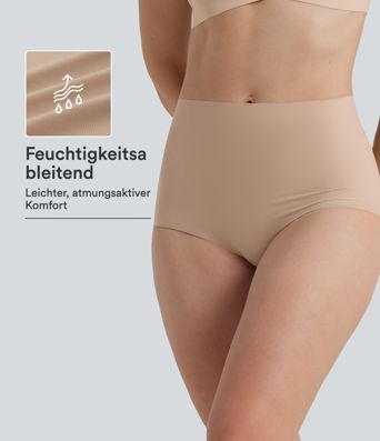 Nahtlose Unterhose mit hohem Bund