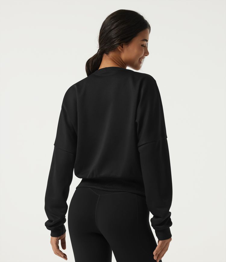 Sweat-shirt à encolure en V profond et manches longues Sweat-shirt à encolure en V profond et manches longues