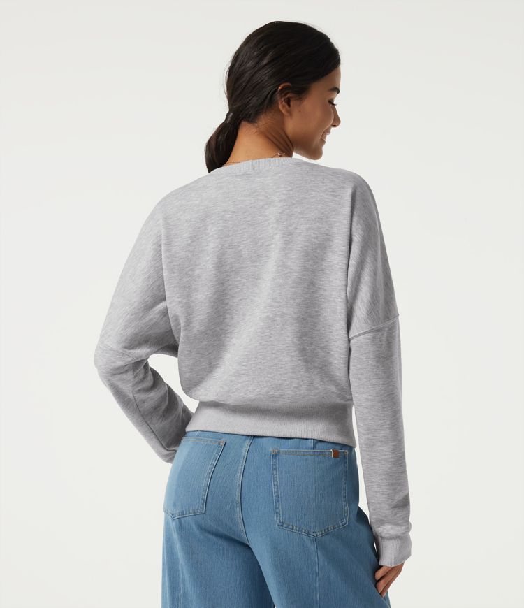 Deep V Neck Long Sleeve Casual Sweatshirt