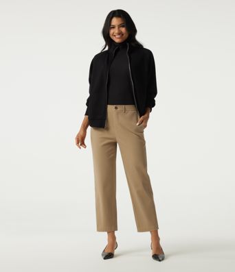 Mid Rise Tapered Work Chino Cotton Pants with Pockets Mid Rise Tapered Work Chino Cotton Pants with Pockets