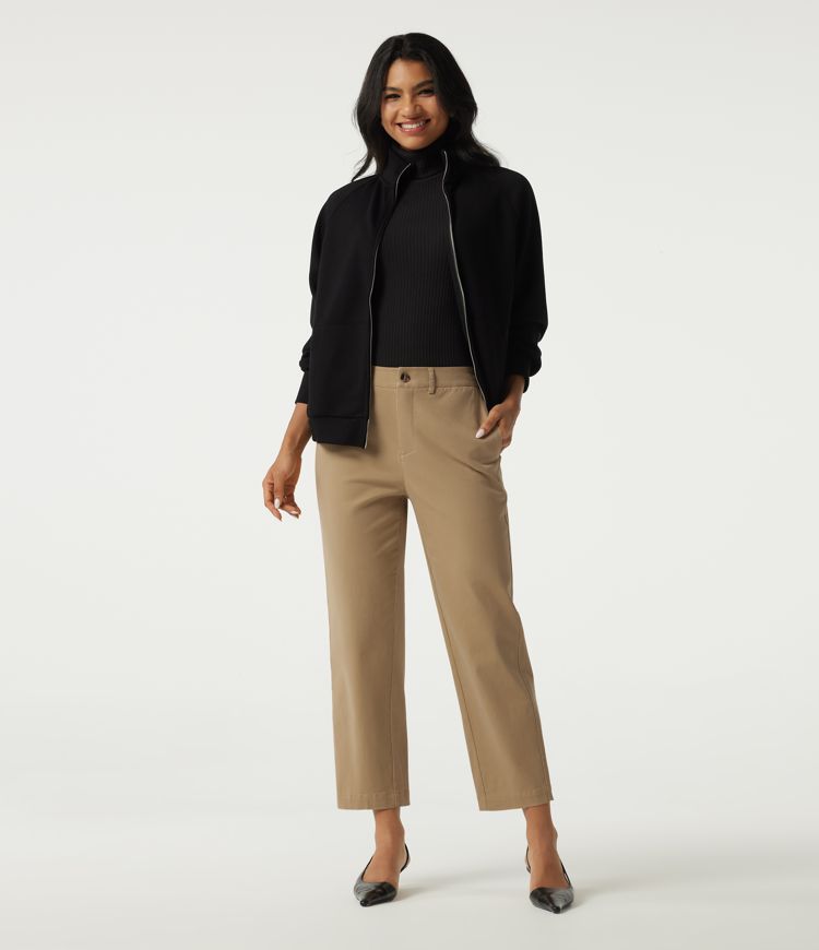 Mid Rise Tapered Work Chino Cotton Pants with Pockets Mid Rise Tapered Work Chino Cotton Pants with Pockets