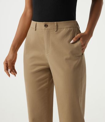 Mid Rise Tapered Work Chino Cotton Pants with Pockets Mid Rise Tapered Work Chino Cotton Pants with Pockets