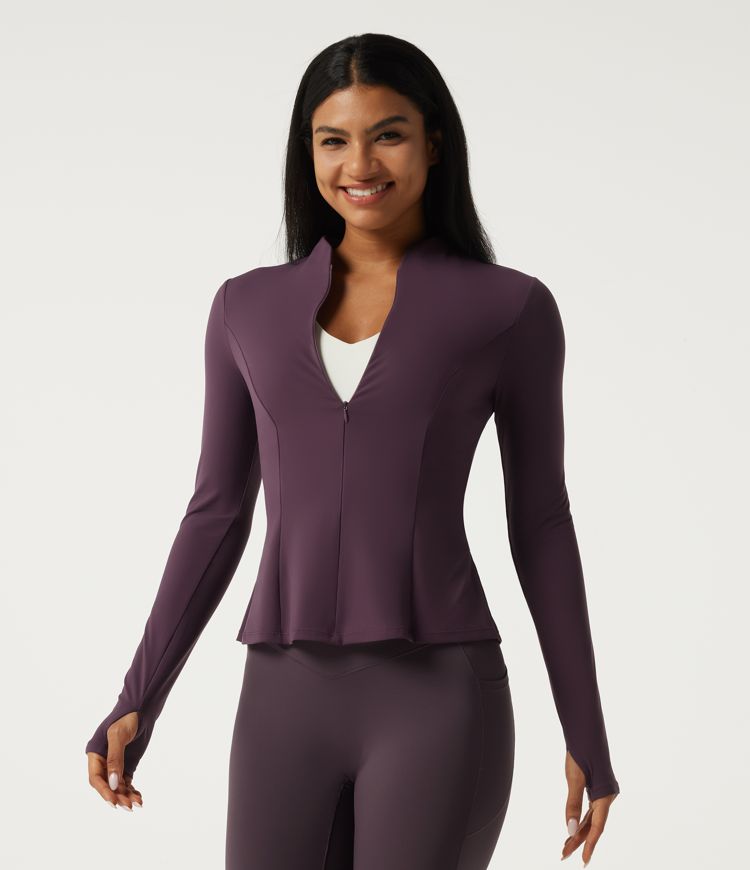 Halara UltraSculpt™ Stand Collar Long Sleeve Yoga Track Jacket