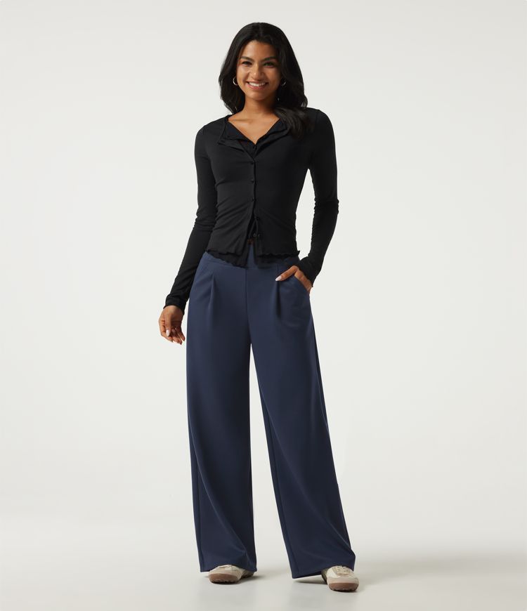 Pantalon de jogging en coton, coupe droite, taille mi-haute, décontracté, avec poches