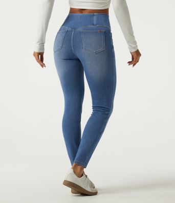 Halara Flex™ High Waisted Tummy Control Crossover Skinny Casual Jeans with Pockets Halara Flex™ High Waisted Tummy Control Crossover Skinny Casual Jeans with Pockets