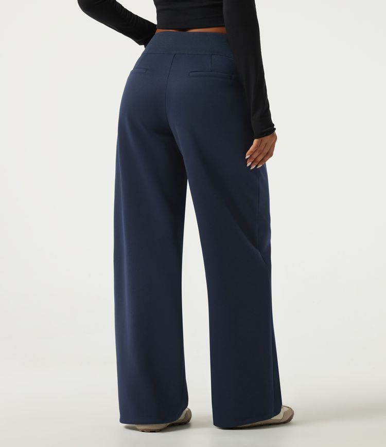 Pantalon de jogging en coton, coupe droite, taille mi-haute, décontracté, avec poches