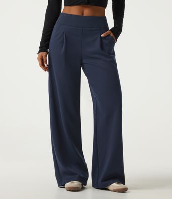 Pantalon de jogging en coton, coupe droite, taille mi-haute, décontracté, avec poches