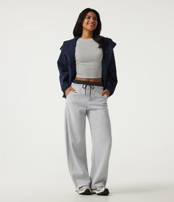 Mid Rise Drawstring Barrel Leg Fleece Casual Cotton Sweatpants with Pockets Mid Rise Drawstring Barrel Leg Fleece Casual Cotton Sweatpants with Pockets