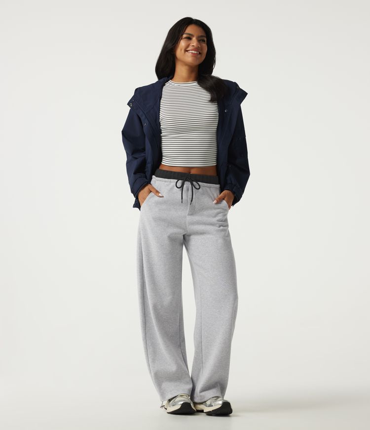 Mid Rise Drawstring Barrel Leg Fleece Casual Cotton Sweatpants with Pockets Mid Rise Drawstring Barrel Leg Fleece Casual Cotton Sweatpants with Pockets