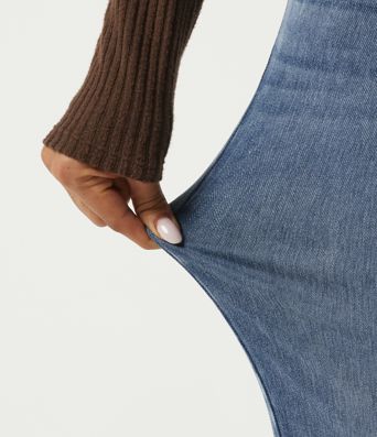 Halara Flex™ Mid Rise Straight Leg Casual Cotton Jeans with Pockets