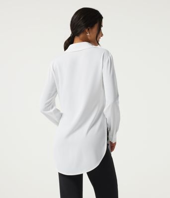 Wrinkle Recovery Long Sleeve Curved Hem Work Shirt Wrinkle Recovery Long Sleeve Curved Hem Work Shirt