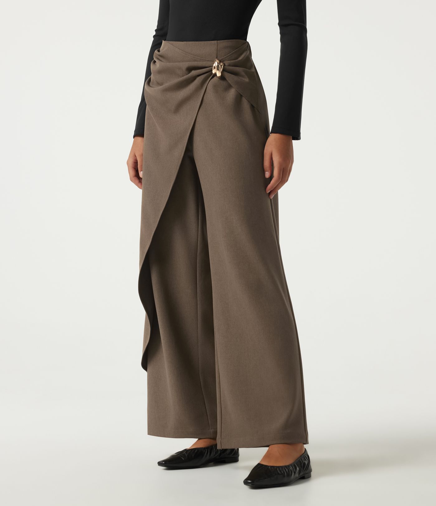 High Waisted Straight Leg Work Pants