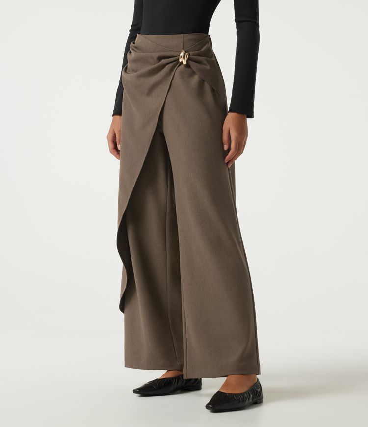 High Waisted Straight Leg Work Pants