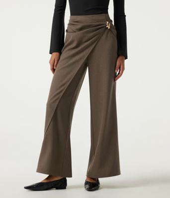 High Waisted Straight Leg Work Pants