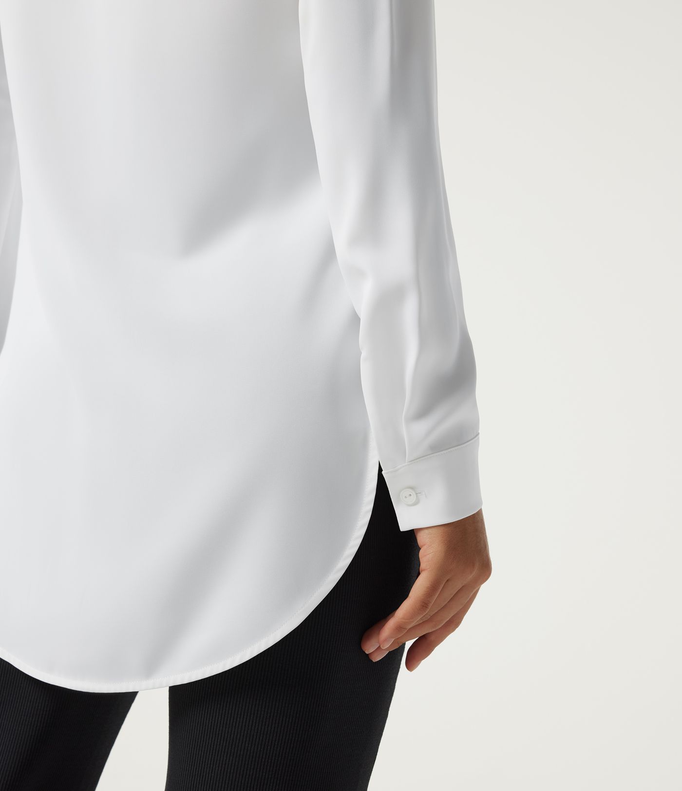 Wrinkle Recovery Long Sleeve Curved Hem Work Shirt Wrinkle Recovery Long Sleeve Curved Hem Work Shirt