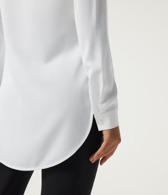 Wrinkle Recovery Long Sleeve Curved Hem Work Shirt Wrinkle Recovery Long Sleeve Curved Hem Work Shirt
