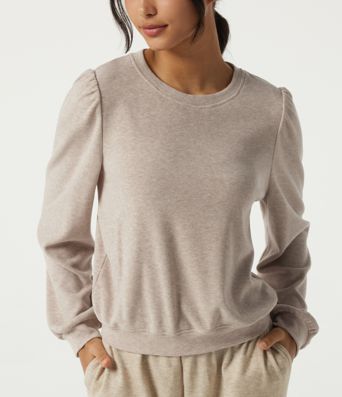 Round Neck Long Sleeve Lounge Top