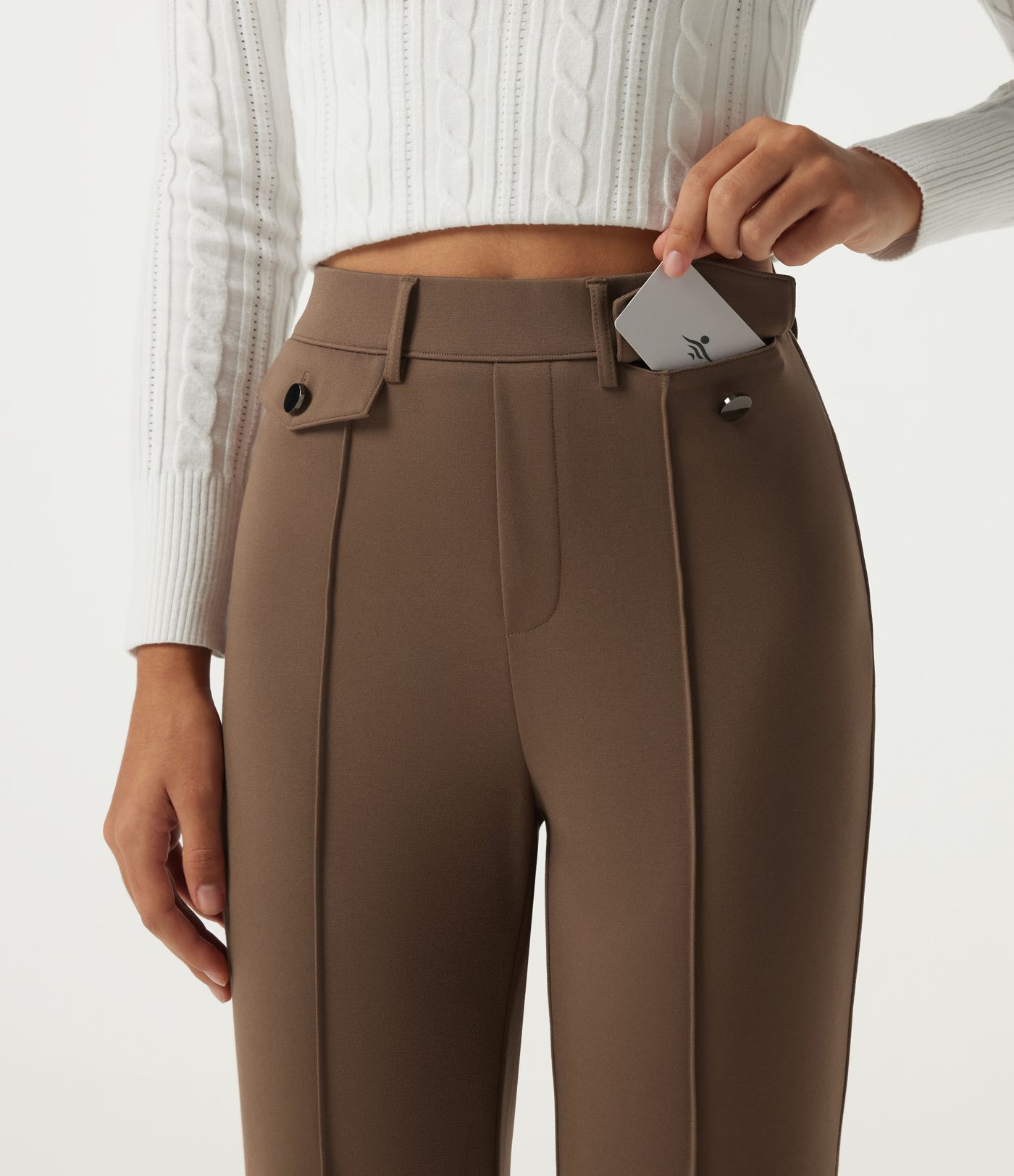 Halara Flex™ High Waisted Pintuck Flare Work Pants with Pockets Halara Flex™ High Waisted Pintuck Flare Work Pants with Pockets