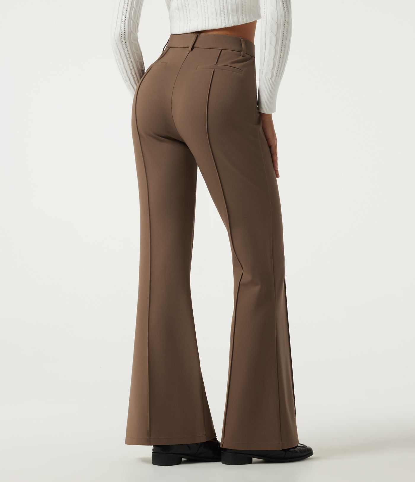Halara Flex™ High Waisted Pintuck Flare Work Pants with Pockets Halara Flex™ High Waisted Pintuck Flare Work Pants with Pockets
