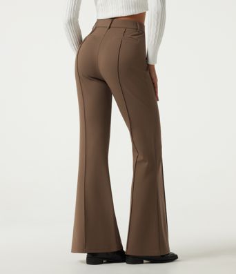 Halara Flex™ High Waisted Pintuck Flare Work Pants with Pockets Halara Flex™ High Waisted Pintuck Flare Work Pants with Pockets