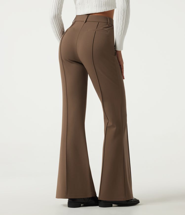 Halara Flex™ High Waisted Pintuck Flare Work Pants with Pockets Halara Flex™ High Waisted Pintuck Flare Work Pants with Pockets