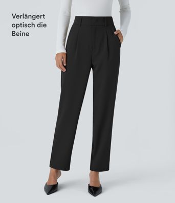 Halara Flex™ - Schmal zulaufende Arbeits-Hose mit hohem Bund und Seitentaschen Halara Flex™ - Schmal zulaufende Arbeits-Hose mit hohem Bund und Seitentaschen