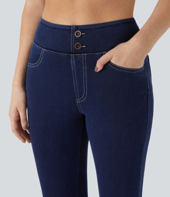 Halara Flex™ Curvy High Waisted Decorative Pockets  Casual 7/8 Jegging