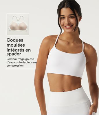 Brassière de sport SoftlyZero™ Plush à maintien léger avec bonnets moulés Spacer Brassière de sport SoftlyZero™ Plush à maintien léger avec bonnets moulés Spacer