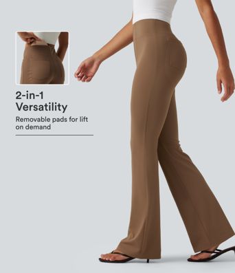 Halara Flex™ DayStretch High Waisted Butt Lifting Bootcut Work Pants with Pockets Halara Flex™ DayStretch High Waisted Butt Lifting Bootcut Work Pants with Pockets