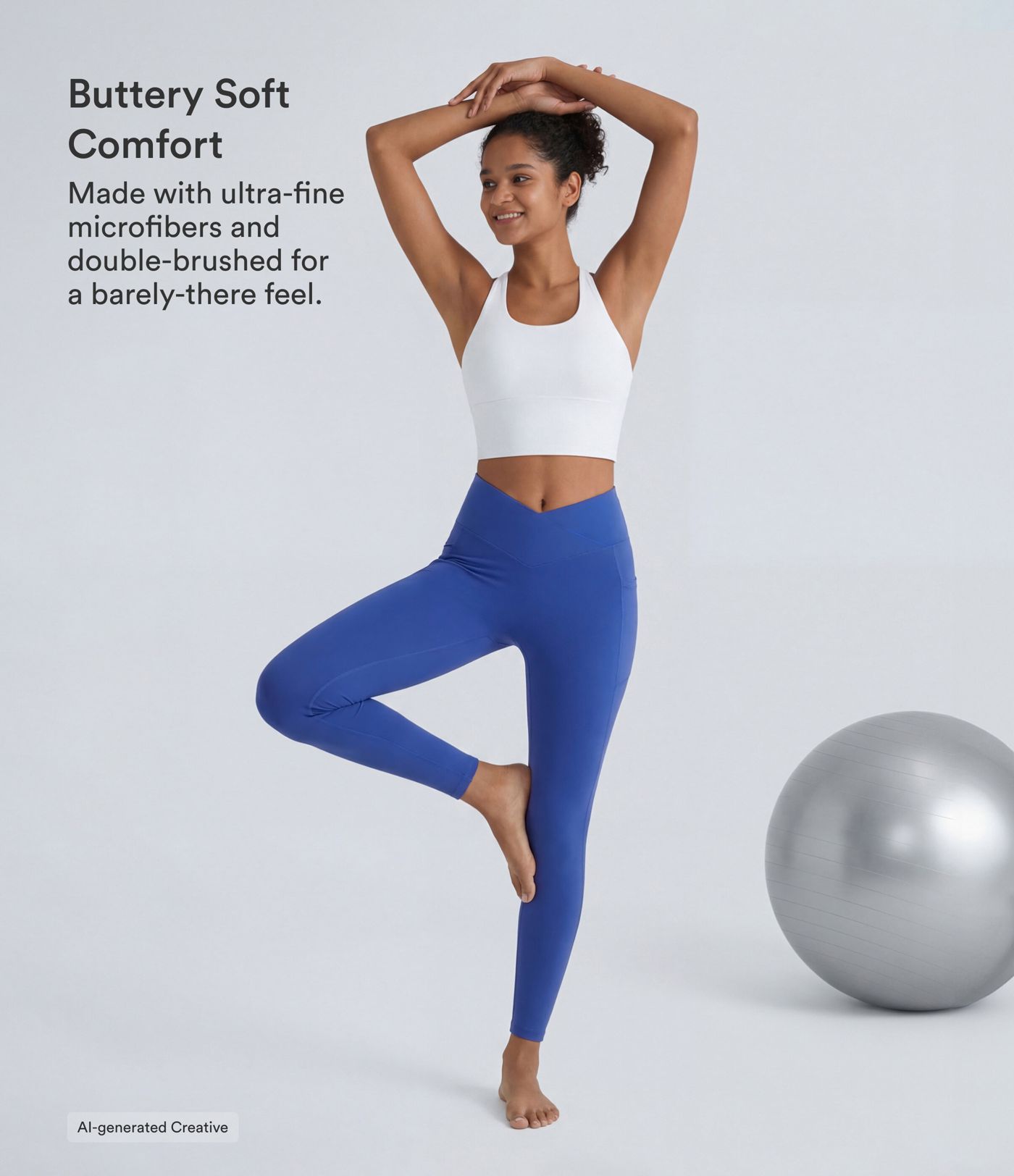 SoftlyZero™ Crossover Pocket Plain Leggings SoftlyZero™ Crossover Pocket Plain Leggings