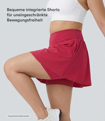 Softlyzero™ Airy - 2-in-1 Yoga-Shorts mit superhohem Bund, Seitentaschen und InstantCool - Plus-Size, 18 cm Softlyzero™ Airy - 2-in-1 Yoga-Shorts mit superhohem Bund, Seitentaschen und InstantCool - Plus-Size, 18 cm