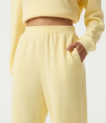 High Waisted Wide Leg Fleece Casual Sweatpants with Pockets High Waisted Wide Leg Fleece Casual Sweatpants with Pockets
