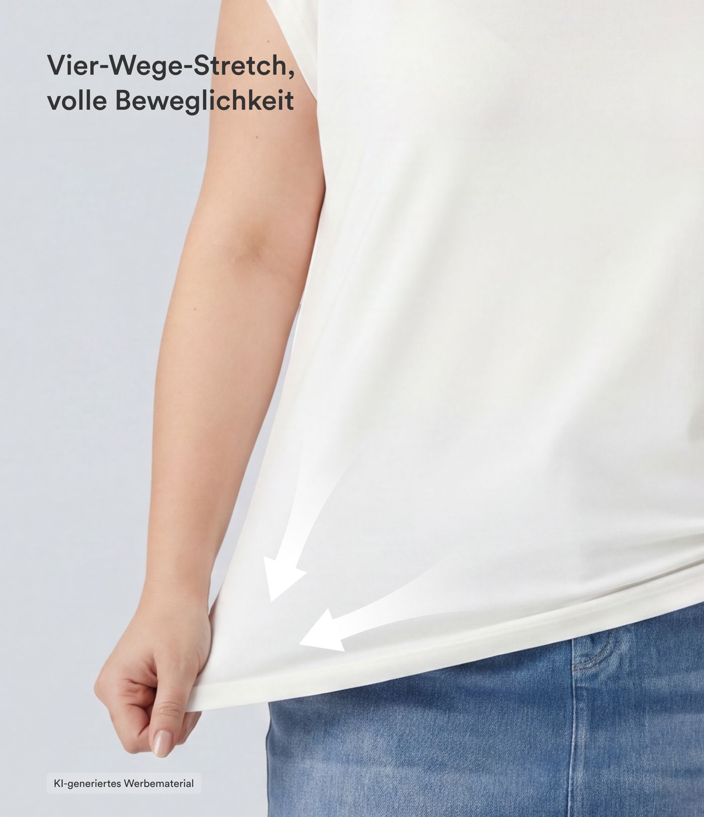 Lässiges T-Shirt mit V-Ausschnitt und kurzen Ärmeln - Plus-Size Lässiges T-Shirt mit V-Ausschnitt und kurzen Ärmeln - Plus-Size