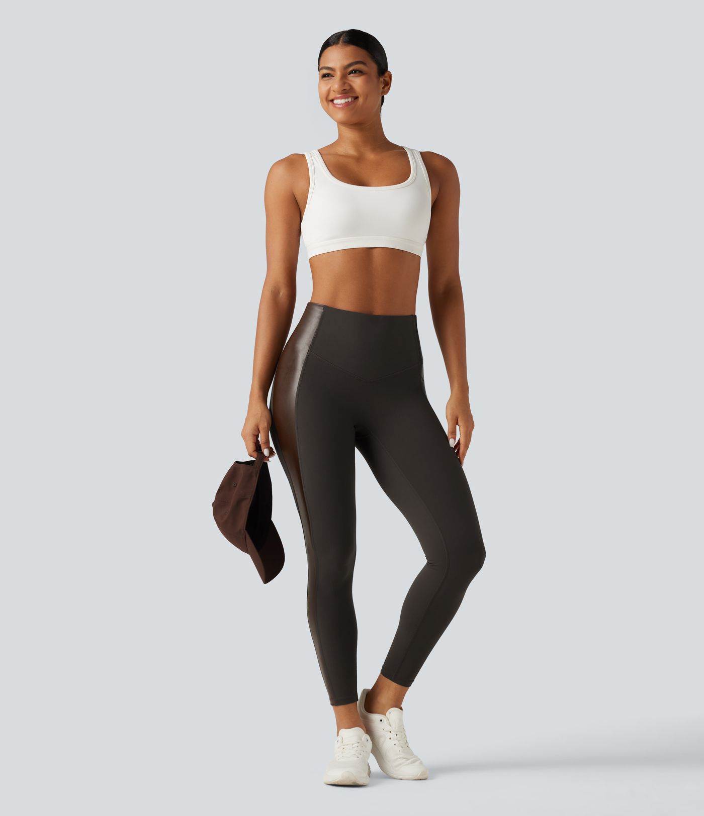 Halara UltraSculpt™ - Yoga-Leggings mit hohem Bund, Stretch-PU, Bundtasche und Bauchkontrolle Halara UltraSculpt™ - Yoga-Leggings mit hohem Bund, Stretch-PU, Bundtasche und Bauchkontrolle