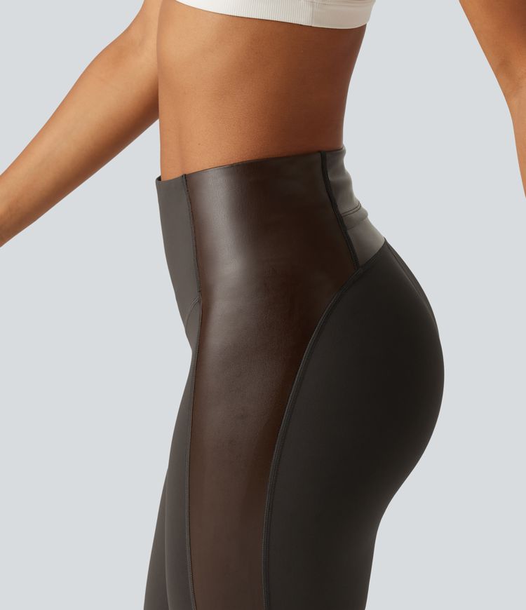 Halara UltraSculpt™ - Yoga-Leggings mit hohem Bund, Stretch-PU, Bundtasche und Bauchkontrolle Halara UltraSculpt™ - Yoga-Leggings mit hohem Bund, Stretch-PU, Bundtasche und Bauchkontrolle