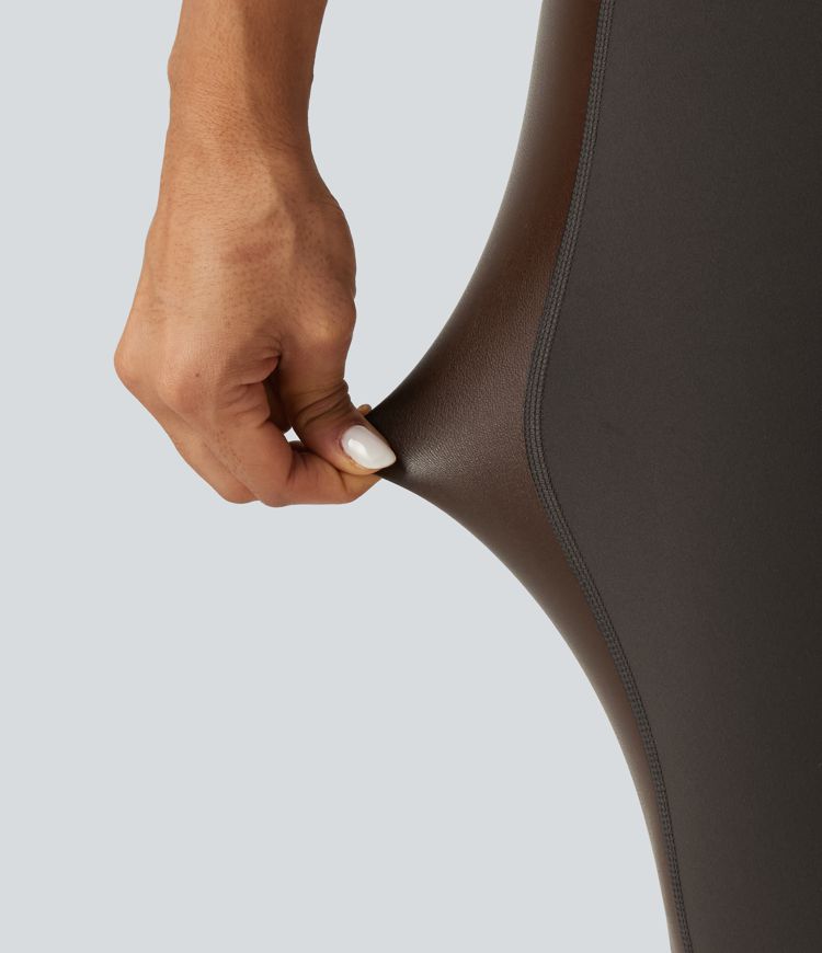 Halara UltraSculpt™ - Yoga-Leggings mit hohem Bund, Stretch-PU, Bundtasche und Bauchkontrolle Halara UltraSculpt™ - Yoga-Leggings mit hohem Bund, Stretch-PU, Bundtasche und Bauchkontrolle