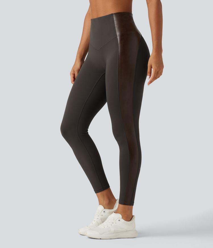 Halara UltraSculpt™ - Yoga-Leggings mit hohem Bund, Stretch-PU, Bundtasche und Bauchkontrolle Halara UltraSculpt™ - Yoga-Leggings mit hohem Bund, Stretch-PU, Bundtasche und Bauchkontrolle