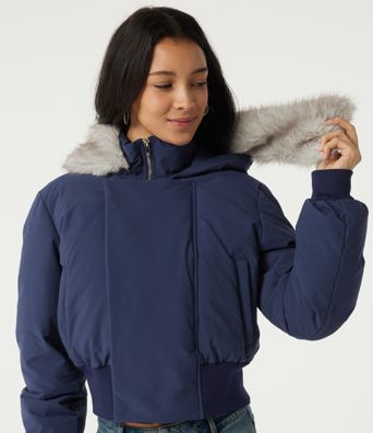 Hooded Long Sleeve Work Padded Jacket with Pockets