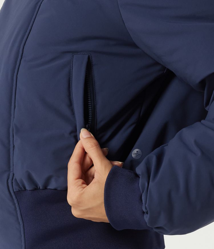 Hooded Long Sleeve Work Padded Jacket with Pockets