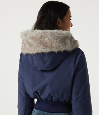 Hooded Long Sleeve Work Padded Jacket with Pockets