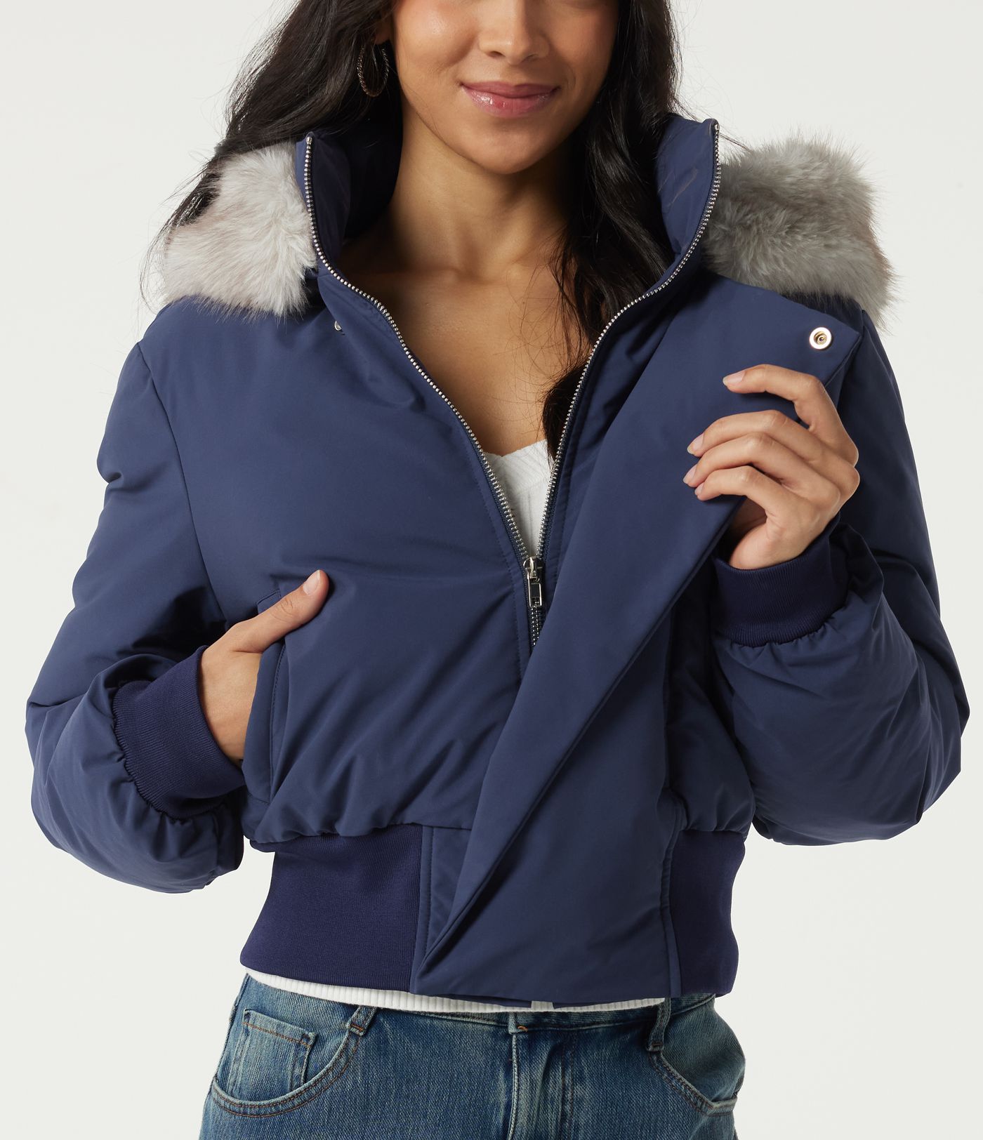 Hooded Long Sleeve Work Padded Jacket with Pockets