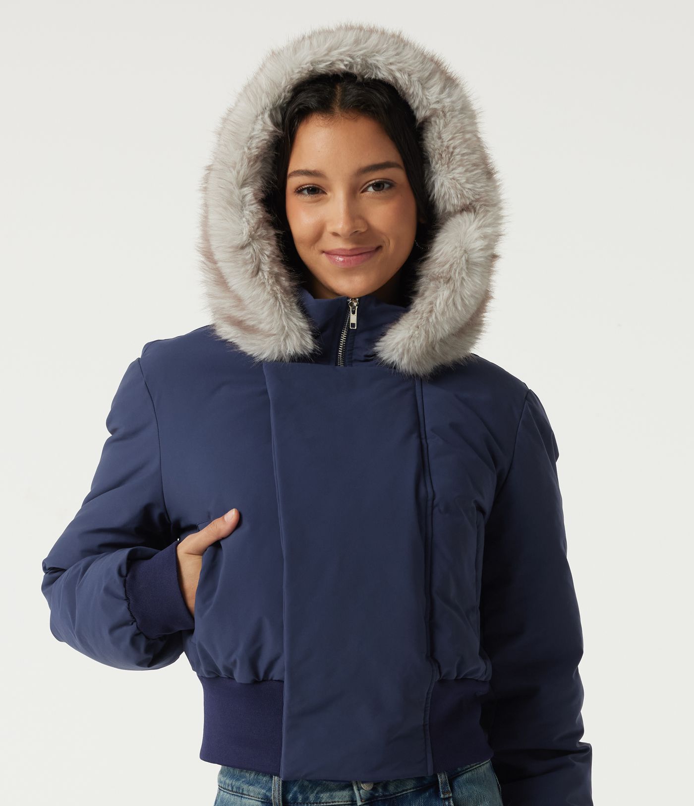 Hooded Long Sleeve Work Padded Jacket with Pockets