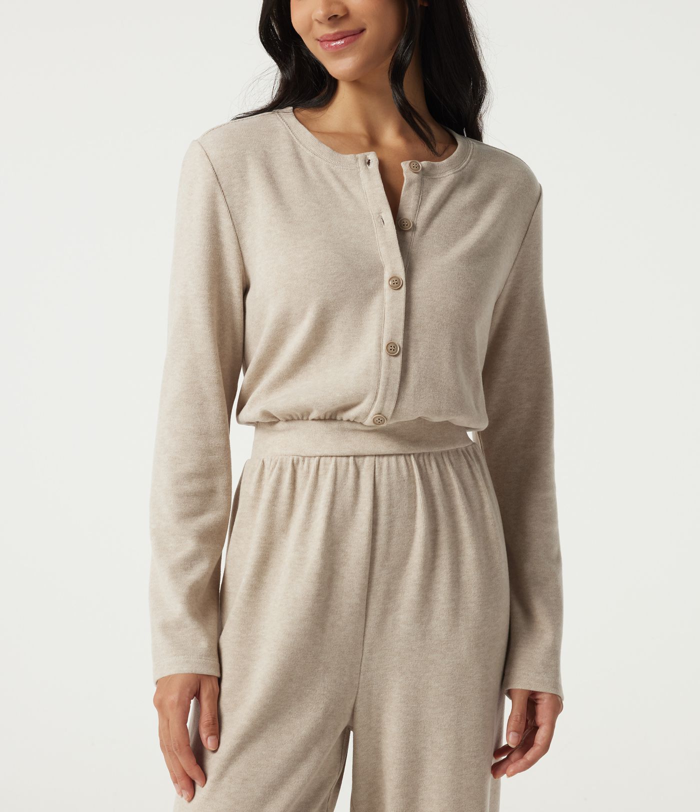 Round Neck Long Sleeve Casual Jumpsuit with Pockets -Easy Peezy Edition Round Neck Long Sleeve Casual Jumpsuit with Pockets -Easy Peezy Edition