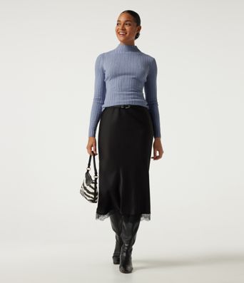 Mock Neck Long Sleeve Work Sweater Mock Neck Long Sleeve Work Sweater