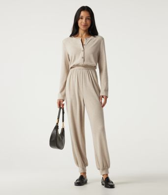 Round Neck Long Sleeve Casual Jumpsuit with Pockets -Easy Peezy Edition Round Neck Long Sleeve Casual Jumpsuit with Pockets -Easy Peezy Edition