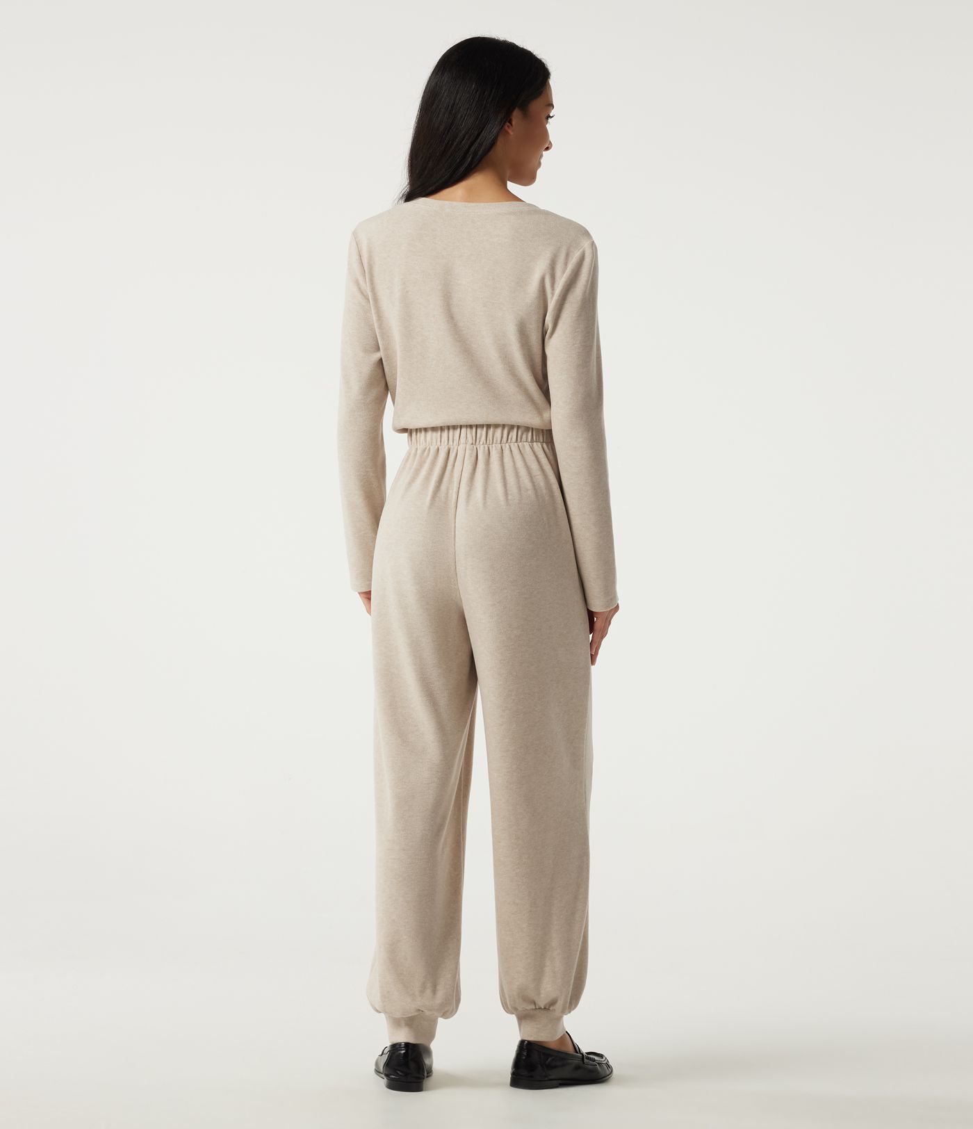 Round Neck Long Sleeve Casual Jumpsuit with Pockets -Easy Peezy Edition Round Neck Long Sleeve Casual Jumpsuit with Pockets -Easy Peezy Edition