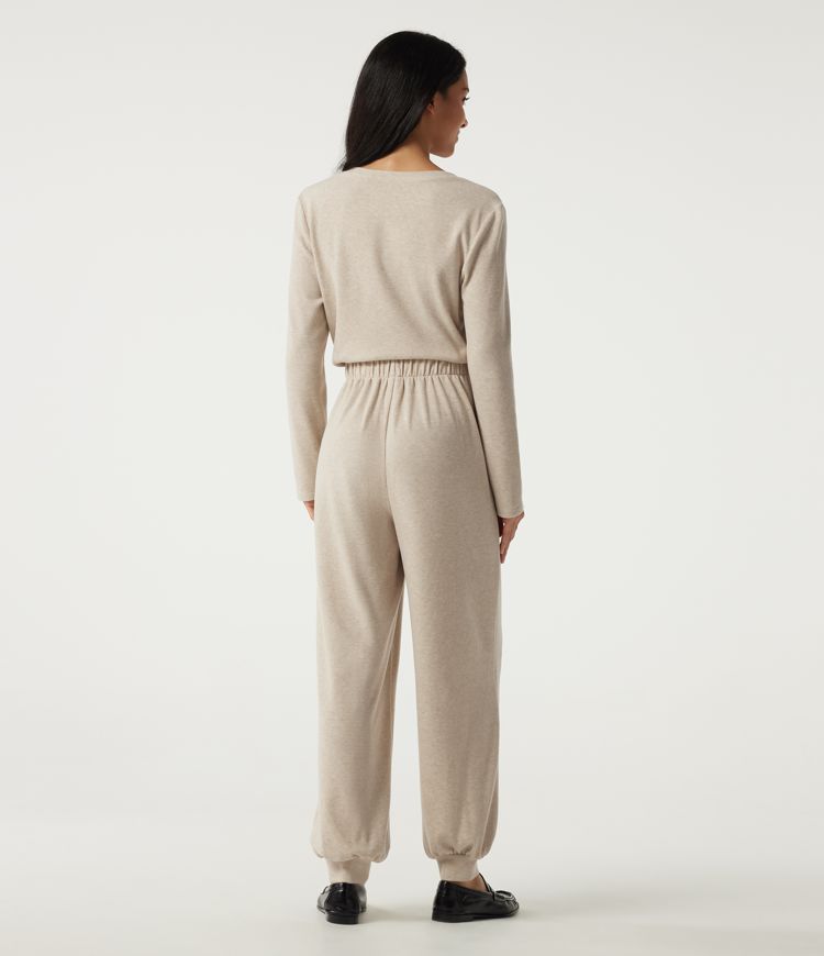 Round Neck Long Sleeve Casual Jumpsuit with Pockets -Easy Peezy Edition Round Neck Long Sleeve Casual Jumpsuit with Pockets -Easy Peezy Edition